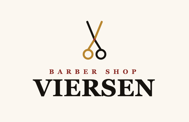 Visitenkarte Konzept Schere, Vorderseite